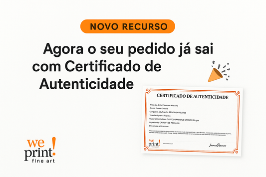 Novo recurso: Certificado de Autenticidade agora disponível diretamente no seu pedido